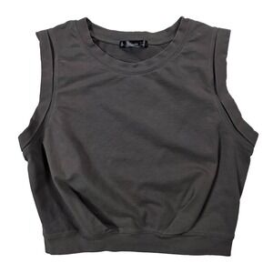 Arrive Guide Gray Crop Top Athletic Shirt Women's Size Medium